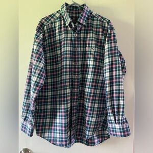 Vineyard Vines  Performance Flannel Classic Fit Tucker Shirt Size L